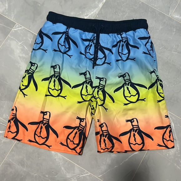 Original Penguin Boys Swim Trunks Multicolored UPF 50+ - Picture 2 of 5
